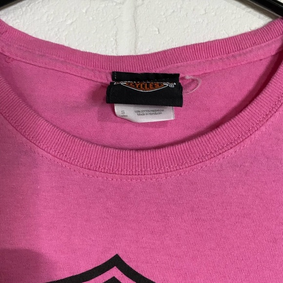Harley-Davidson Pink Graphic Tee Women’s Small Logo T-Shirt - Picture 2 of 5